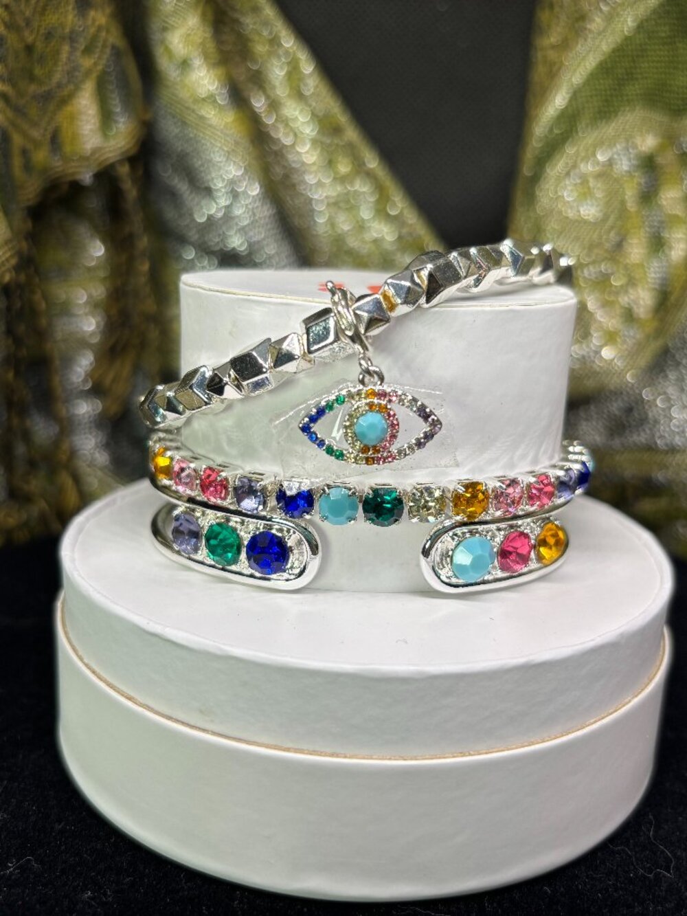 Bomb Party "Always Had My Eye On You" Summer Stacks 3 Bracelet Stack with Eye